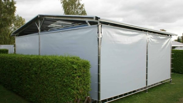 PVC Plane grau Camping