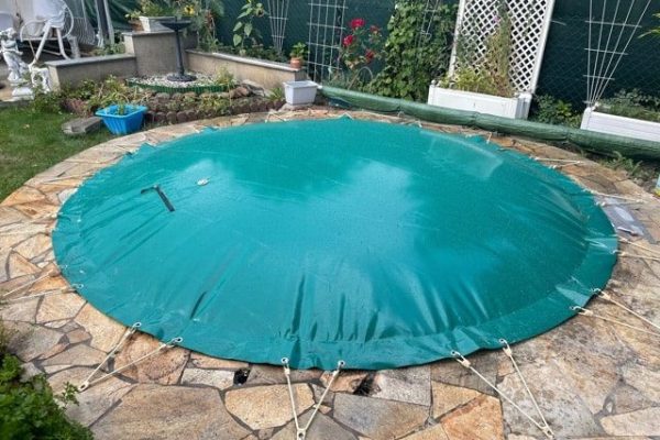Aufblasbare Poolabdeckung rund
