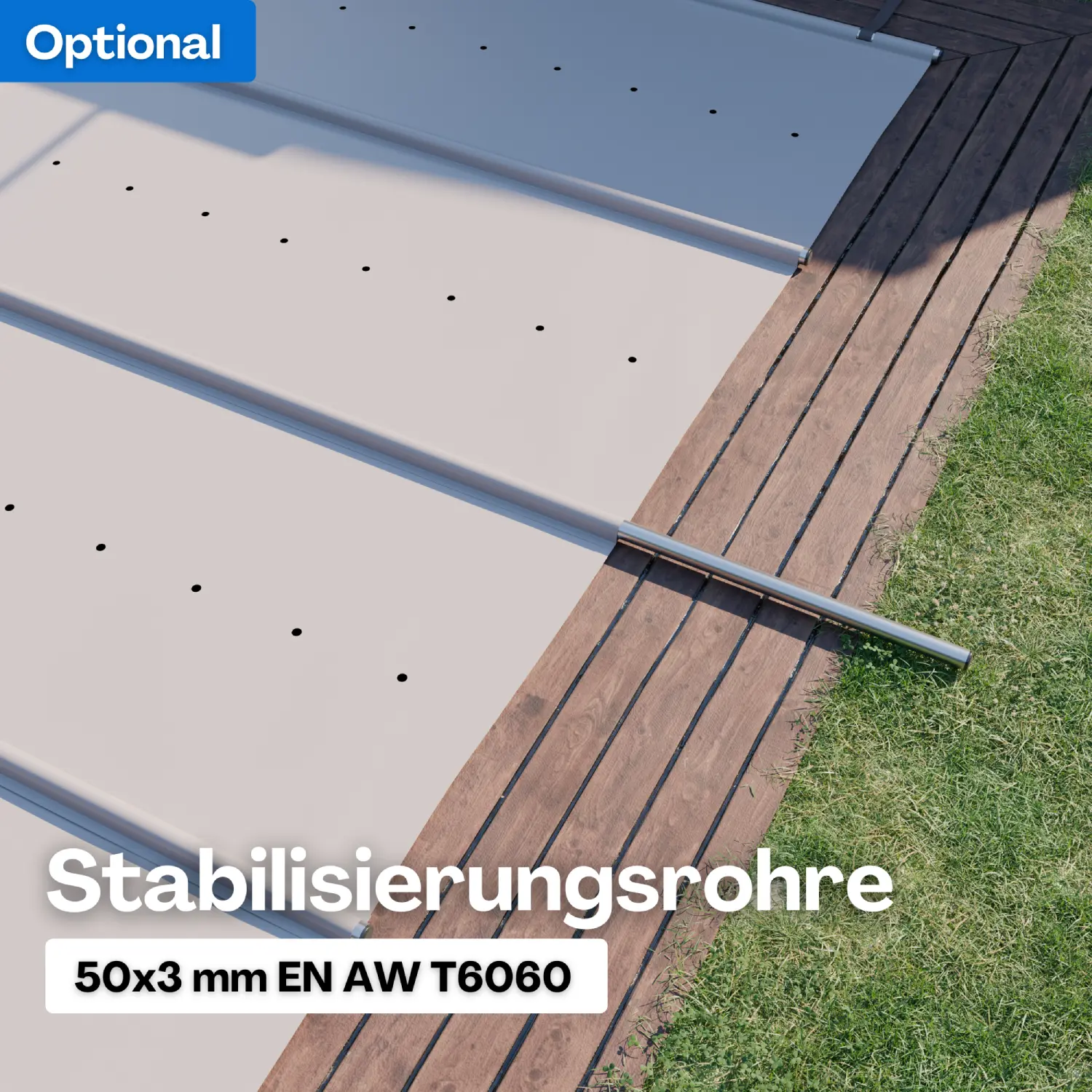 IntemaGUARD® Stangenabdeckung – Poolabdeckung rechteckig – Bild 2