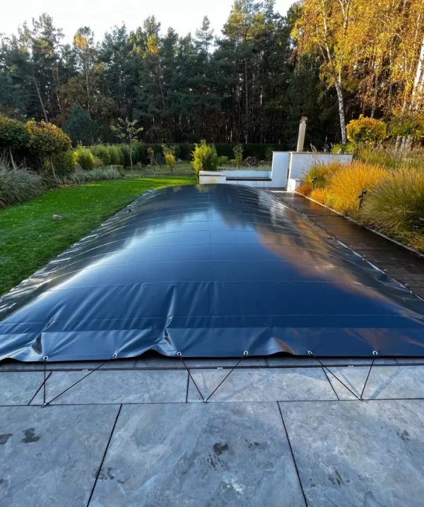 Aufblasbare Poolabdeckung-Anthrazit Glänzend