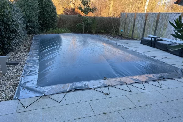 Aufblasbare Poolabdeckung-rechteckig-anthrazit