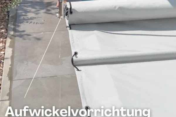 Gurt für Schließvorgang Stangenabdeckung