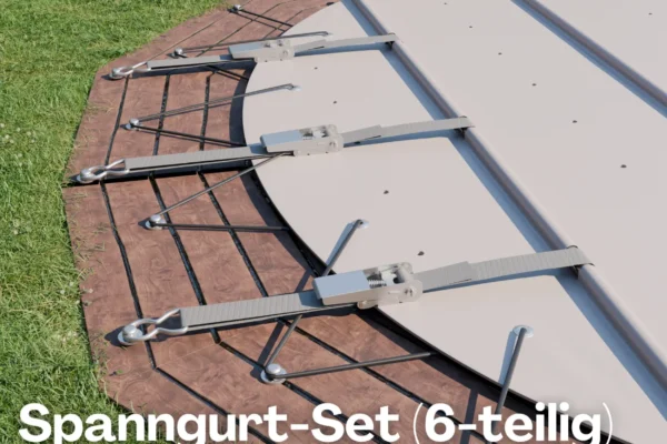 Ovale Stangenabdeckung 6er Spanngurt-Set