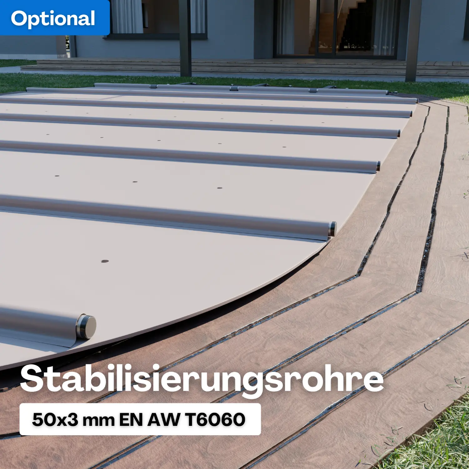 Ovale Stangenabdeckung Stabilisierungsrohre