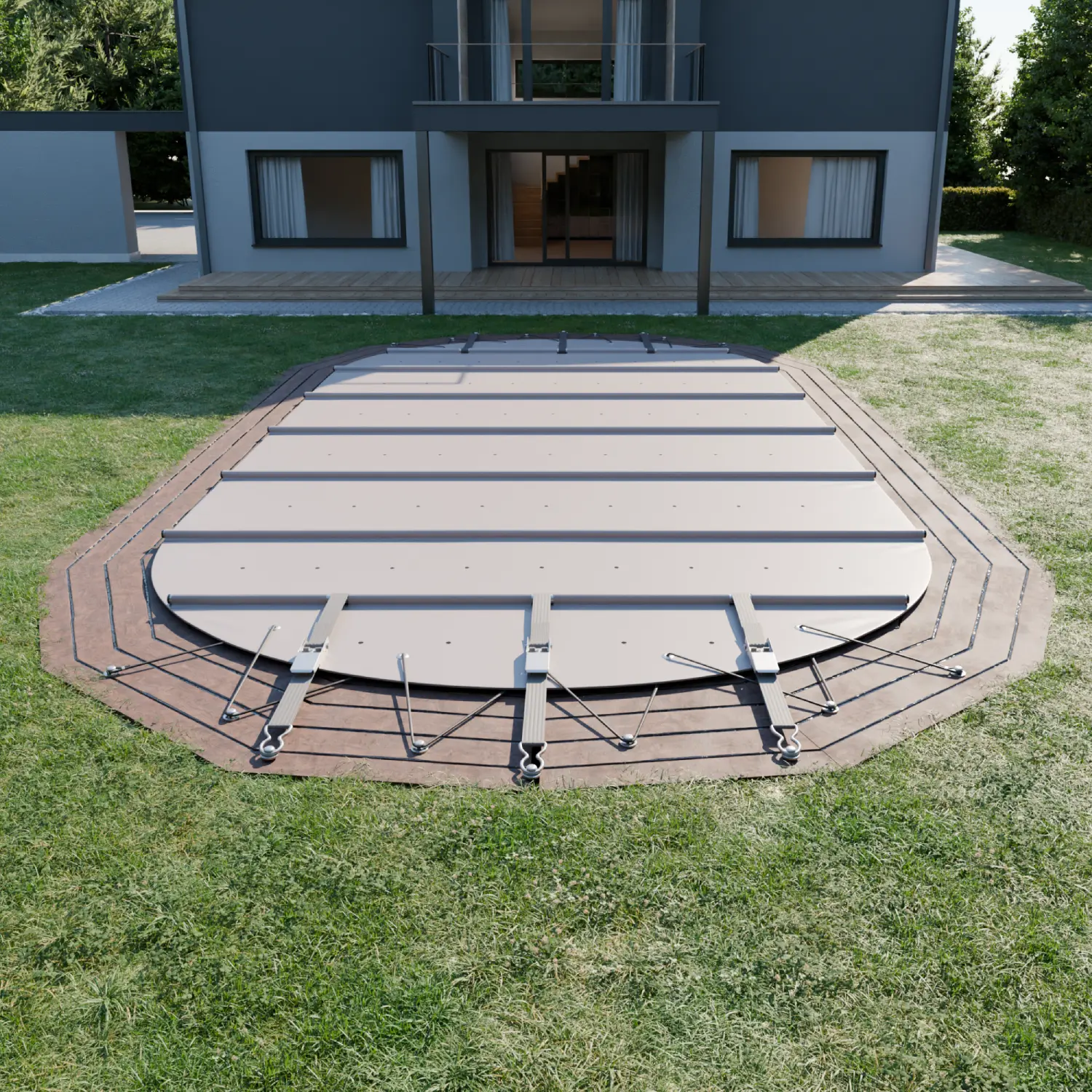 Ovale Stangenabdeckung nach Maß