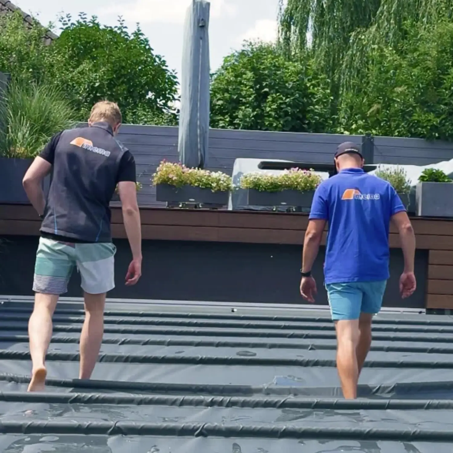 Poolabdeckung mit Rohren-Stabilitätsnachweis