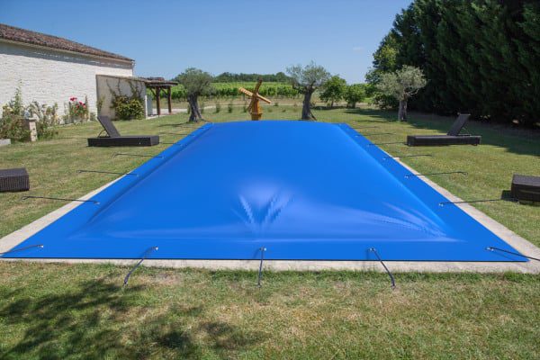 Aufblasbare Poolabdeckung/Poolplane rechteckig 6x3 m - PVC