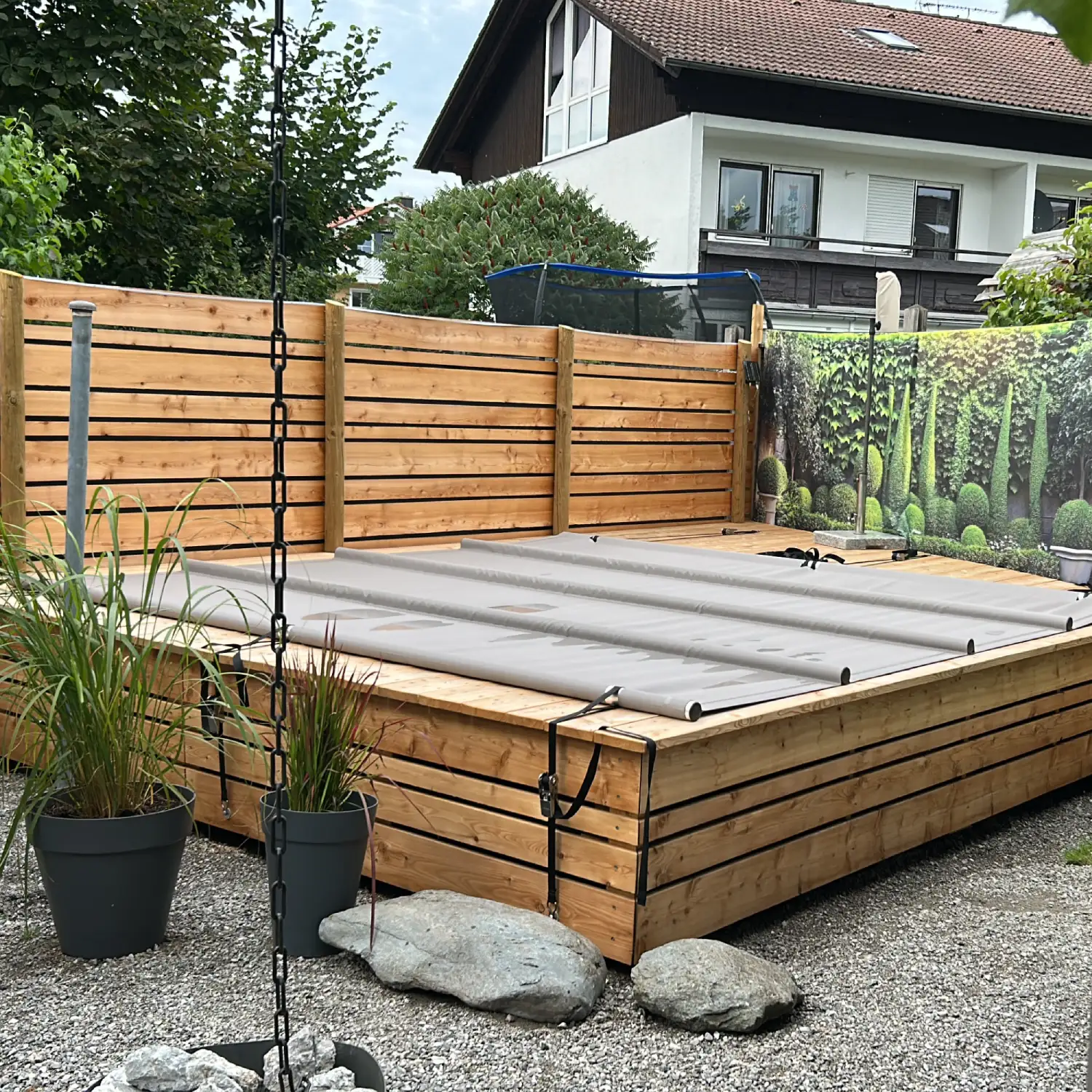 Stangenabdeckung rechteckig Poolabdeckung Kundenbild 2