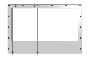 Eingerücktes Fenster und Tür