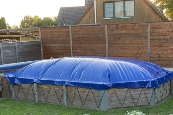 Aufblasbare Poolabdeckung achteckig-Blau