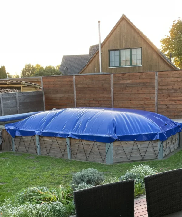 Aufblasbare Poolabdeckung achteckig-Blau