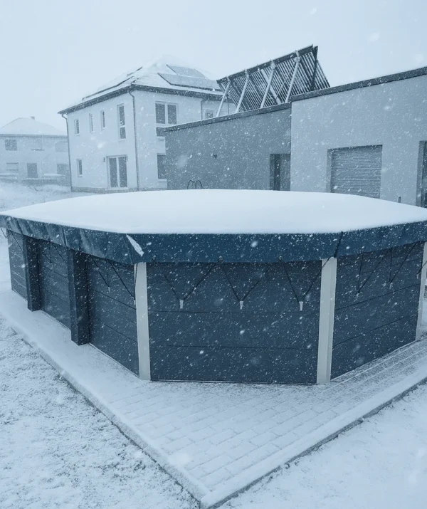 achteckige aufblasbare Poolabdeckung für den Winter
