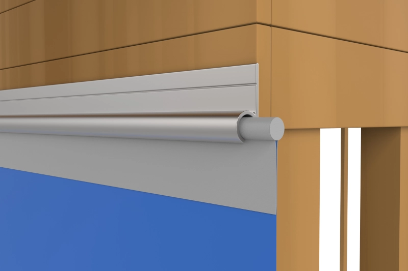 Doppel-Kederschienen zur Verbindung von Windschutznetzen und Planen