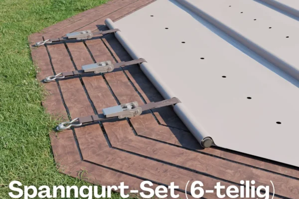 Stangenabdeckung acheckig Spanngurt-Set 6x