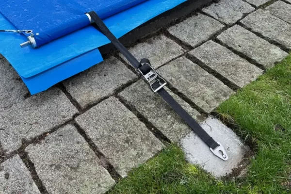 Stangenabdeckung-Bodenanker-Ratsche-Gurt