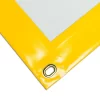 Transparente_Plane_nach_Maß_Saum_SignalgelbRAL1003_Ovalöse_Messing
