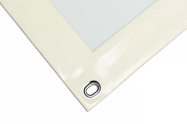 Transparente_Plane_nach_Maß_Saum_HellelfenbeinRAL1015_Ovalöse_nickel