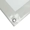 Transparente_Plane_nach_Maß_Saum_GrauRAL7035_Rundöse_nickel