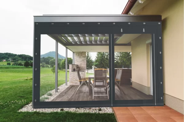 Terrassenplane mit Fenster und Tür-Anthrazit