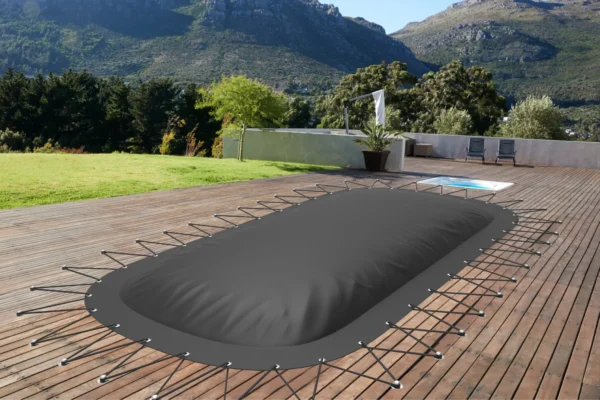 Aufblasbare Poolabdeckung oval-Anthrazit