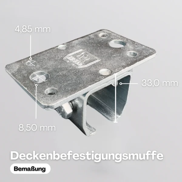 Deckenbefestigungsmuffe-Maße