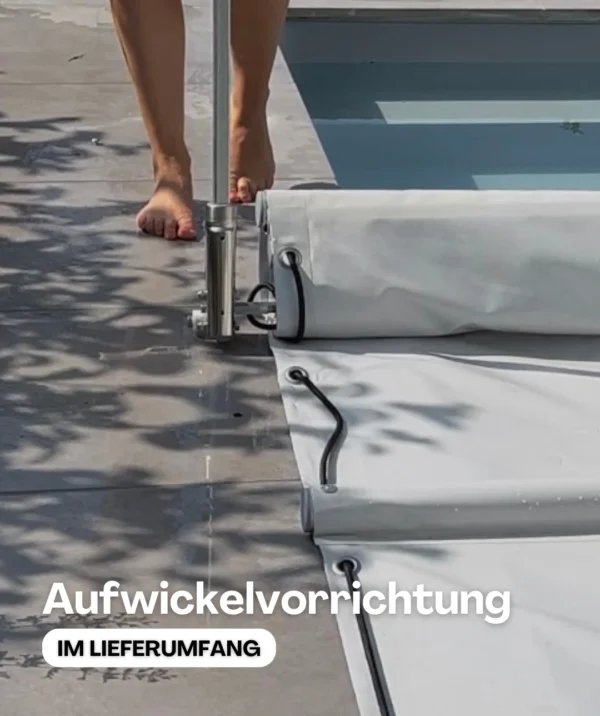 Aufwickelvorrichtung im Lieferumfang