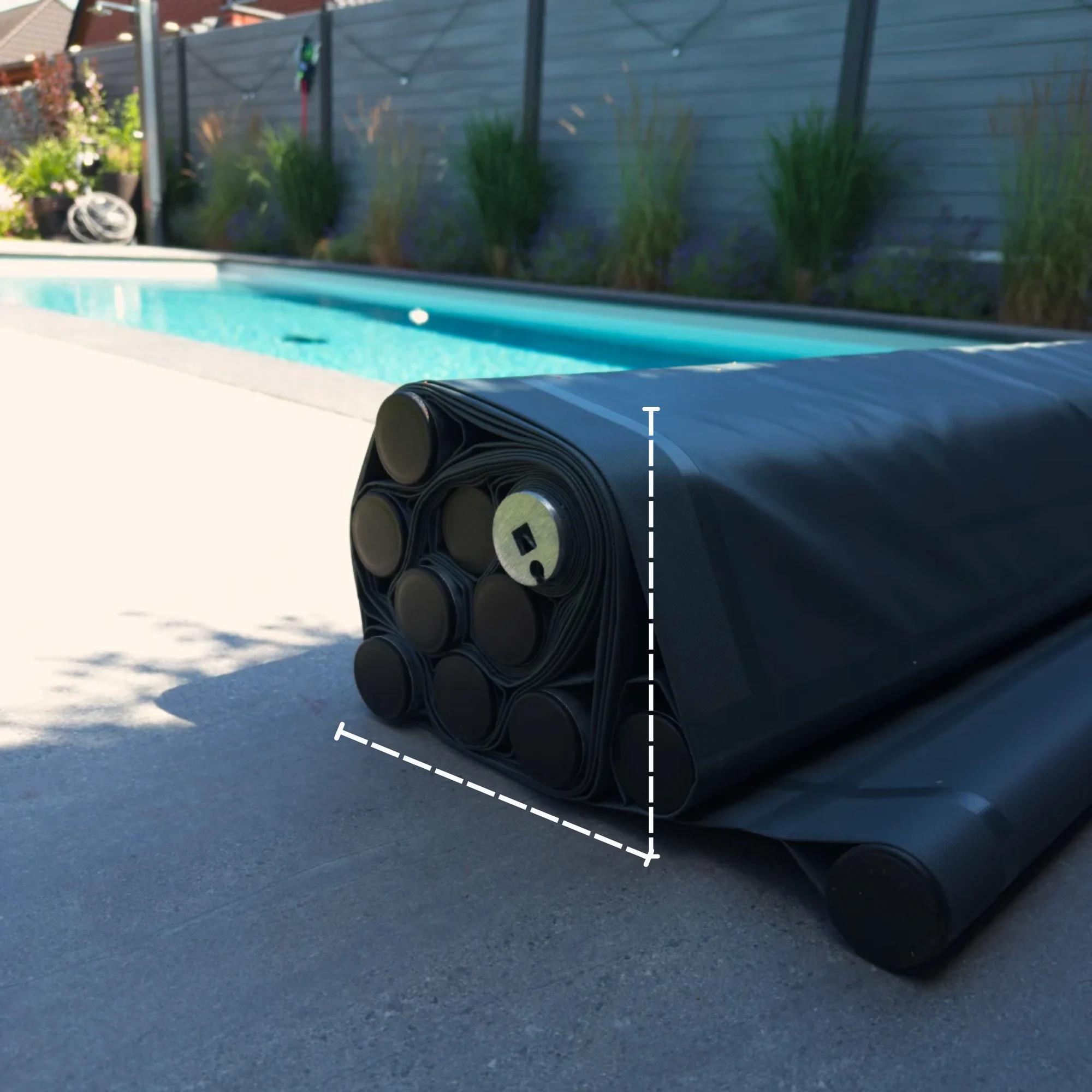 Pool Stangenabdeckung Platzbedarf